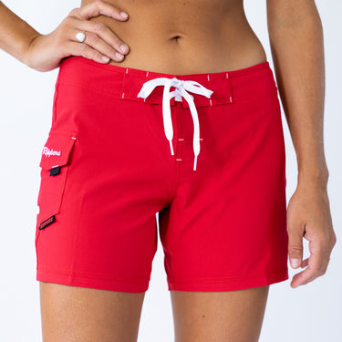 Red 5" Lifeguard Uniform Classic Boardshort