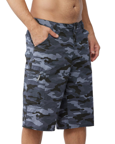 Longer camo walkshorts made with ripstop cotton. Soften up after washing