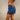 blue flower women's swim shorts by Maui Rippers with pockets and elastic waistband