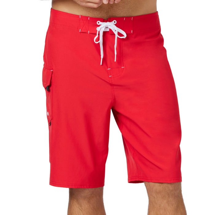 21 Red Stretch Lifeguard Uniform Boardshort