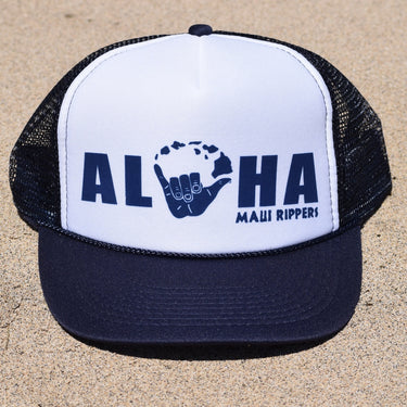 Aloha Shaka Baseball Cap - Navy/White