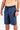 Side View of Blue Geometric Print Boardshort in Size Large