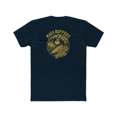 Catch A Vibe - Men's Cotton Crew Tee - Midnight Navy Graphic T-Shirt