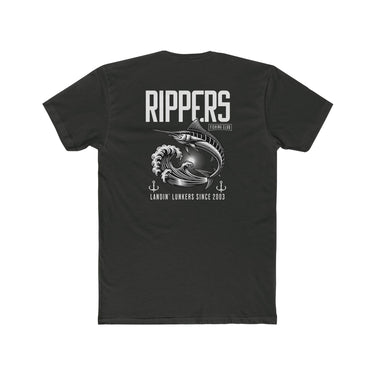 Rippers Fishing Club Men's Cotton Crew Tee - Graphite Graphic T-Shirt