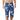 man wearing the 24 inch blue hawaiian floral boardshorts 