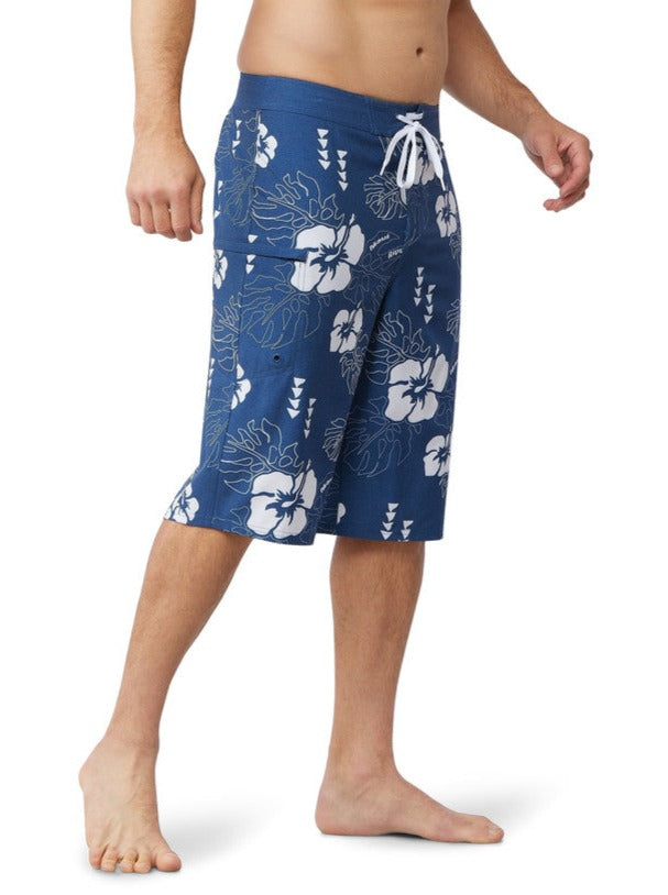 Floral Surf Leggings for Men Hibiscus Flower Hawaiian Pattern Mens