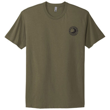 Wave Crest Cotton Tee - Military Green