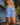 side of Maui Rippers Summer Bloom Blue Floral Boardshorts with small cargo pockets 