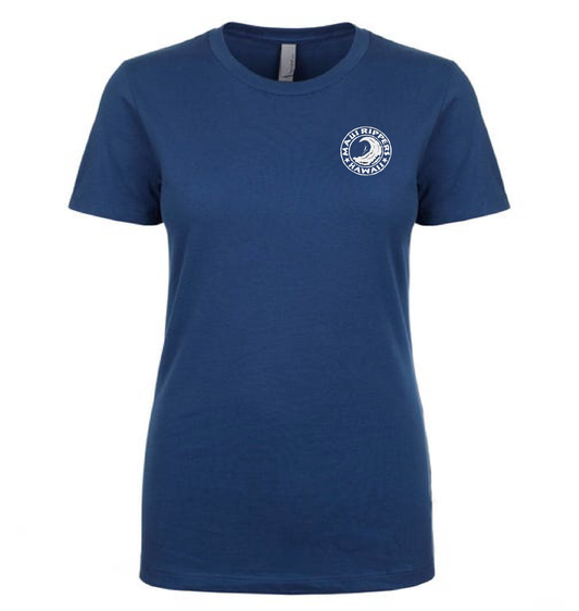Maui Rippers Women's Blue Logo wave tee shirt 