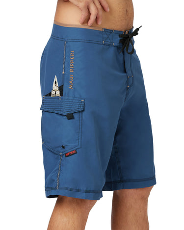 Men's octo tako blue boardshorts with special pliers pocket 