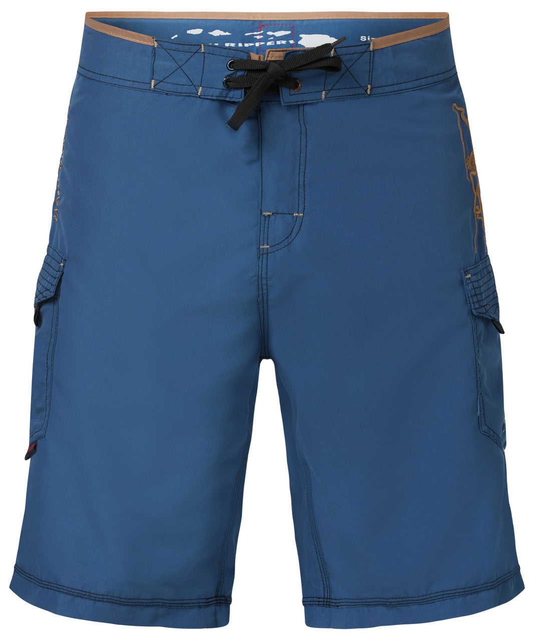 Hawaiian Octo Tako Olive Men's Boardshort with fishing pocket for knife or plyers for the perfect fishing boardshort