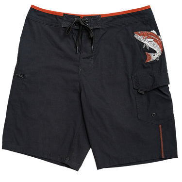 Redfish 21" Black Fishing Shorts in Premium Stretch