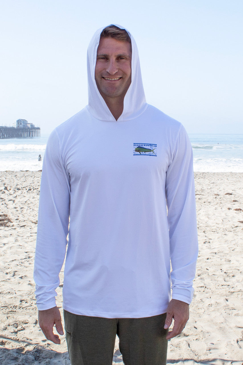 Puerto Rico Flag Fishing Beach Sun UV Protected UPF 50 Long Sleeve T-Shirt Hoodie