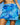 Short Sarong Wrap Skirt - Monstera Blue