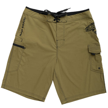 Spotted Sea Trout 21" Olive Fishing Shorts in Premium Stretch