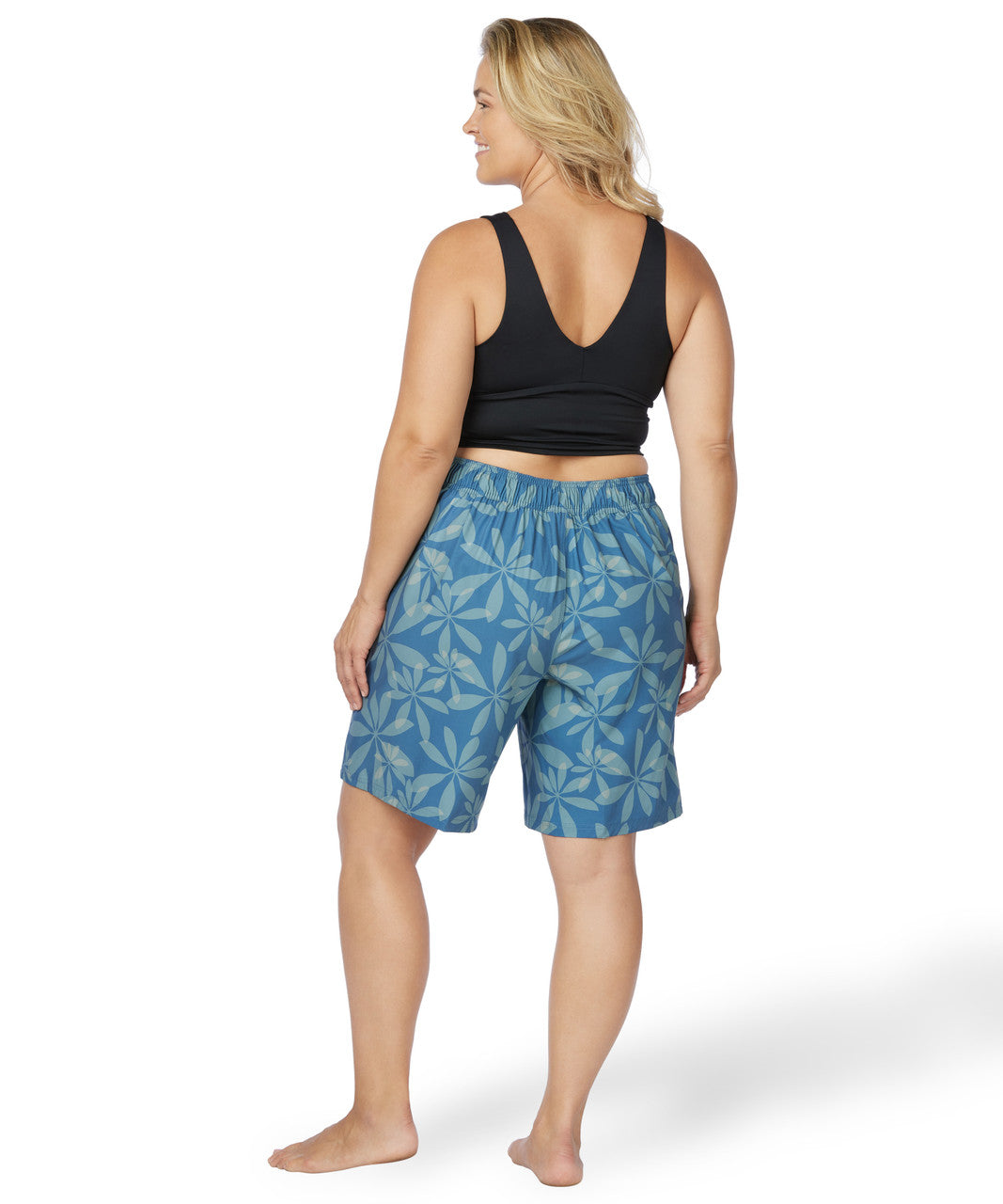Umbrella Leaf 9" Plus-size Bermuda Boardshort