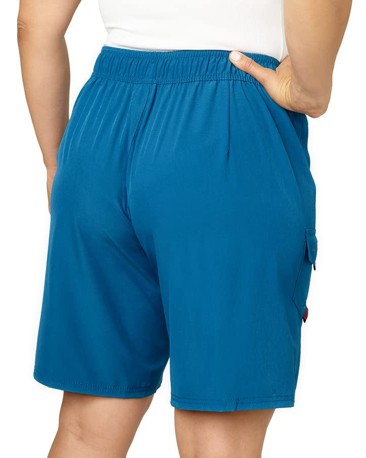 MP Women's Tempo Rib Seamless Shorts - Graphine Blue
