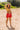 Official Women's Lifeguard Uniform Shorts by Maui Rippers in Red with Yellow Stripe
