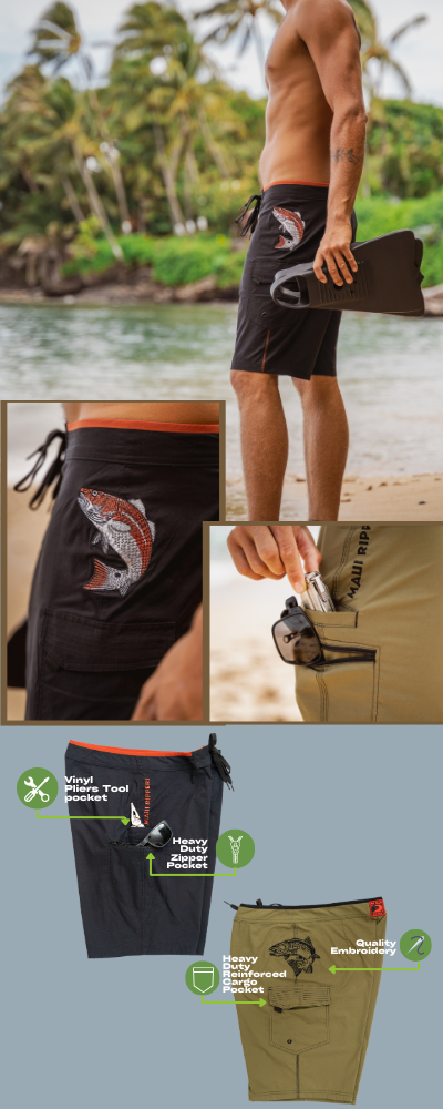 Maui Rippers Board Shorts and Lifeguard Uniforms