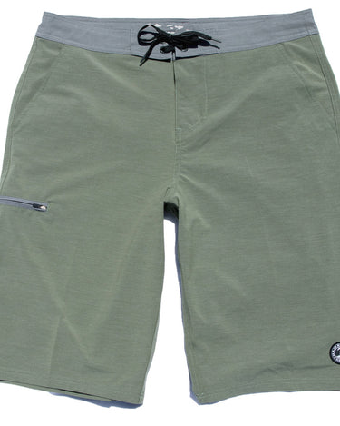 Extra Long 24" Olive Hybrid Boardshorts / Walk Shorts