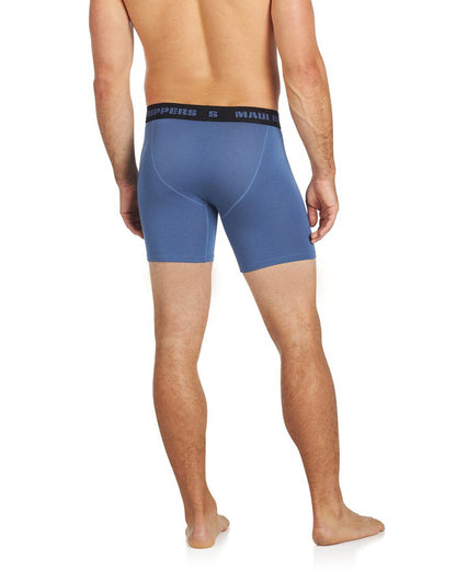 Men's Premium Underwear Modal Cotton Boxer Briefs Blue Back