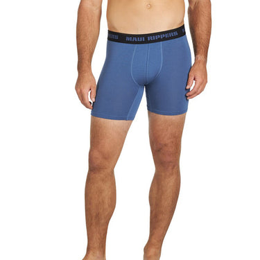 Men's Premium Underwear Modal Cotton Boxer Briefs Blue Front
